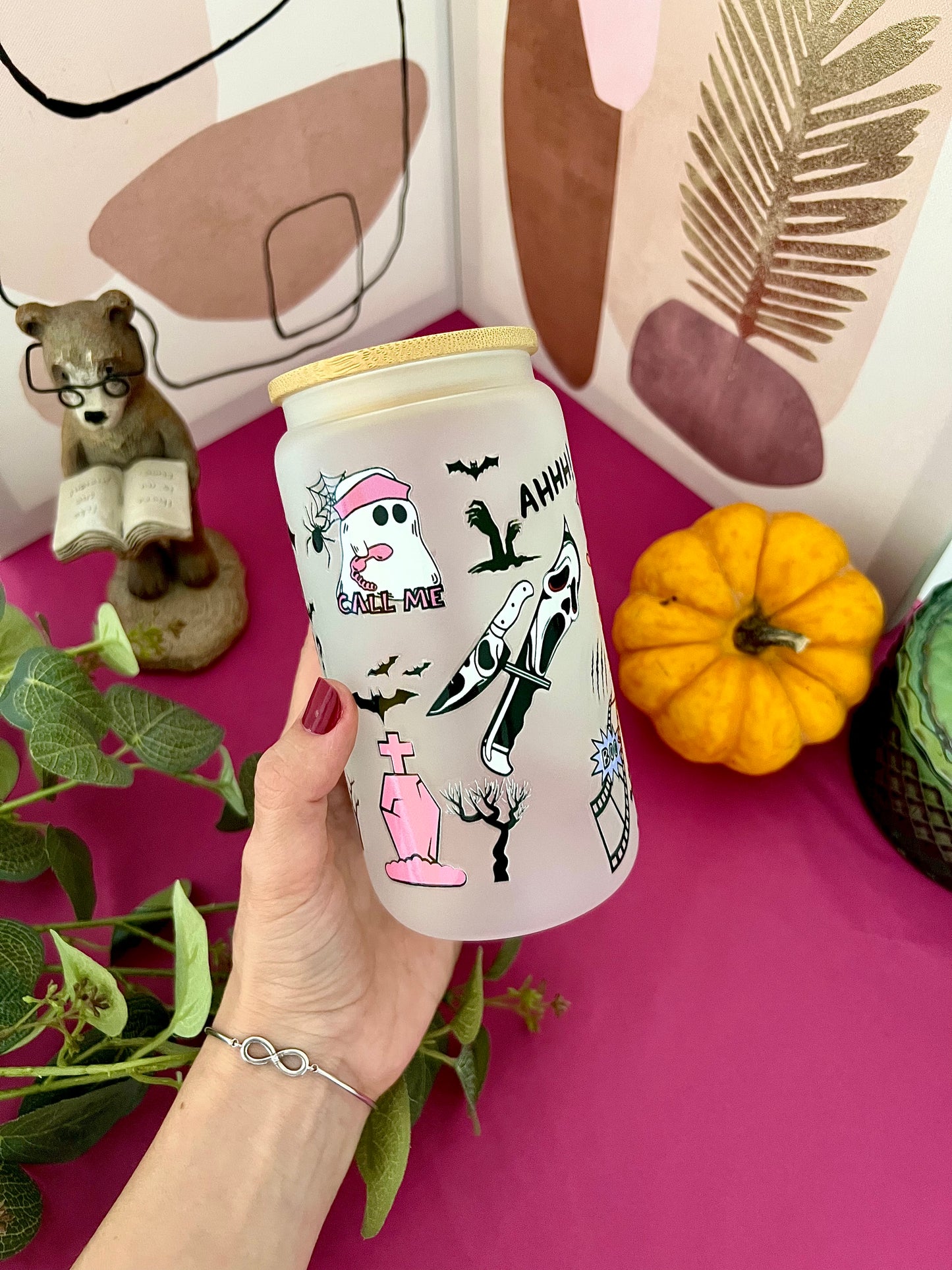 Halloween đź‘» 16 oz Glass Can