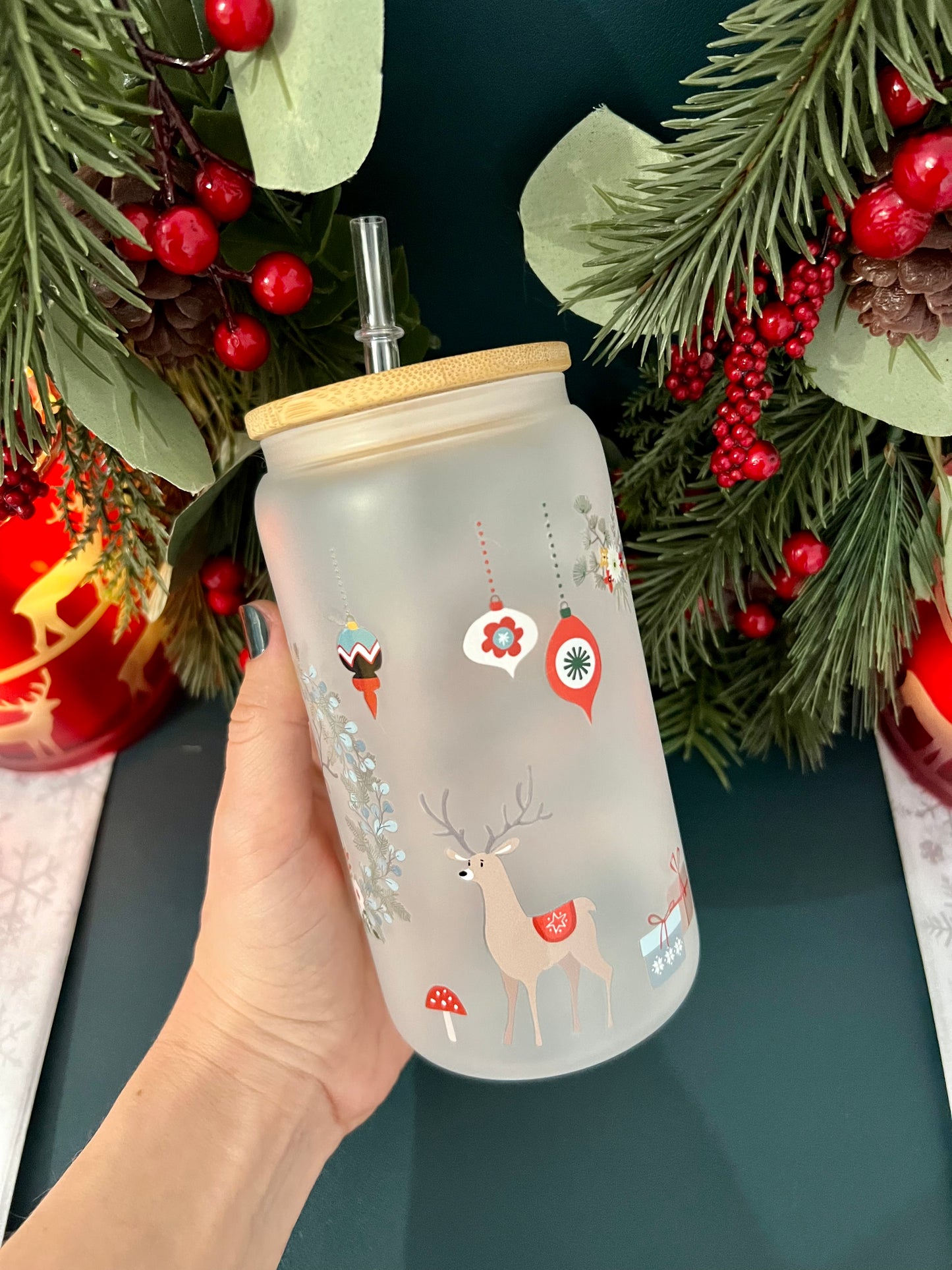 Christmas Deer 🦌 16 oz Tumbler