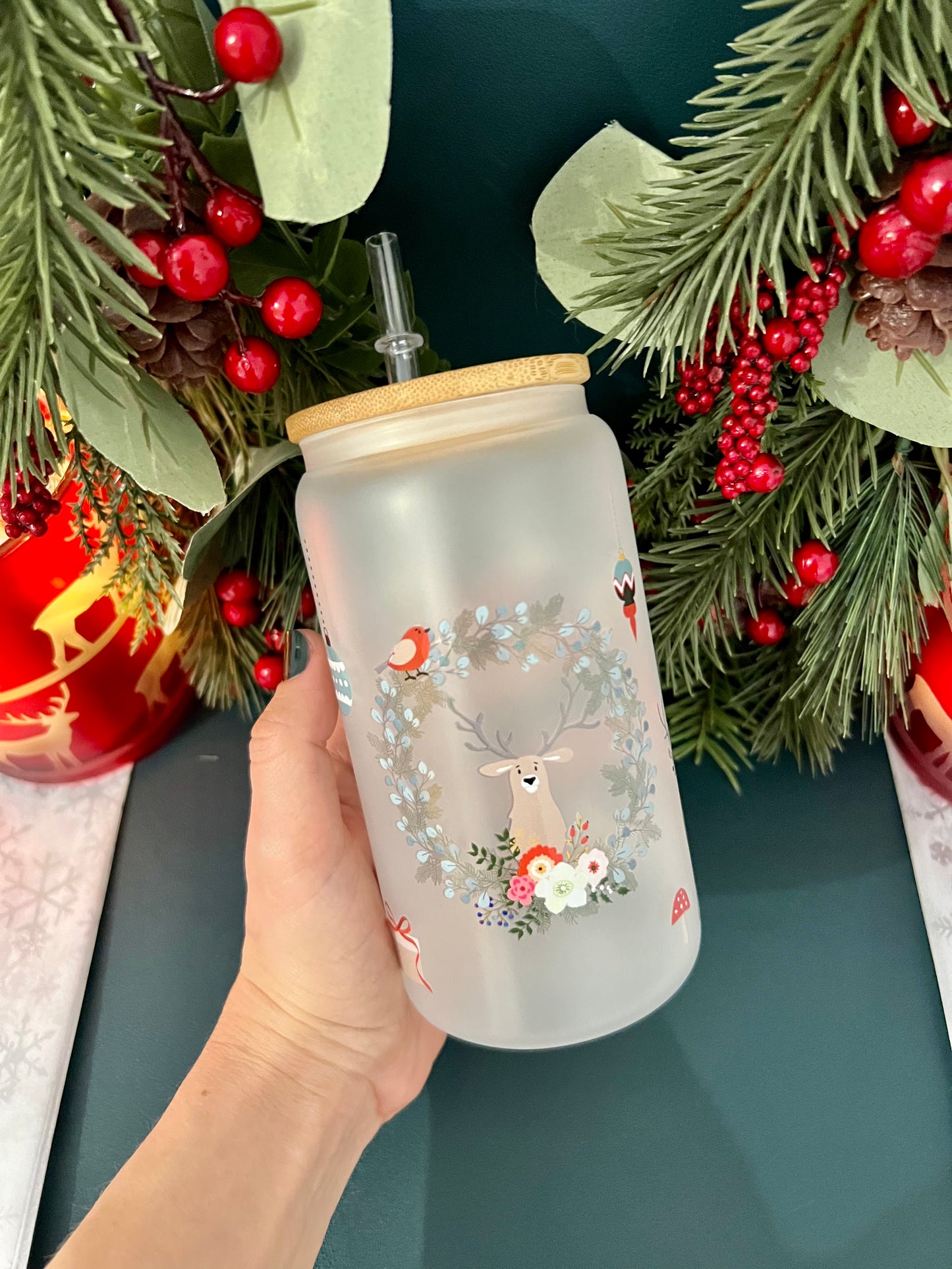 Christmas Deer 🦌 16 oz Tumbler